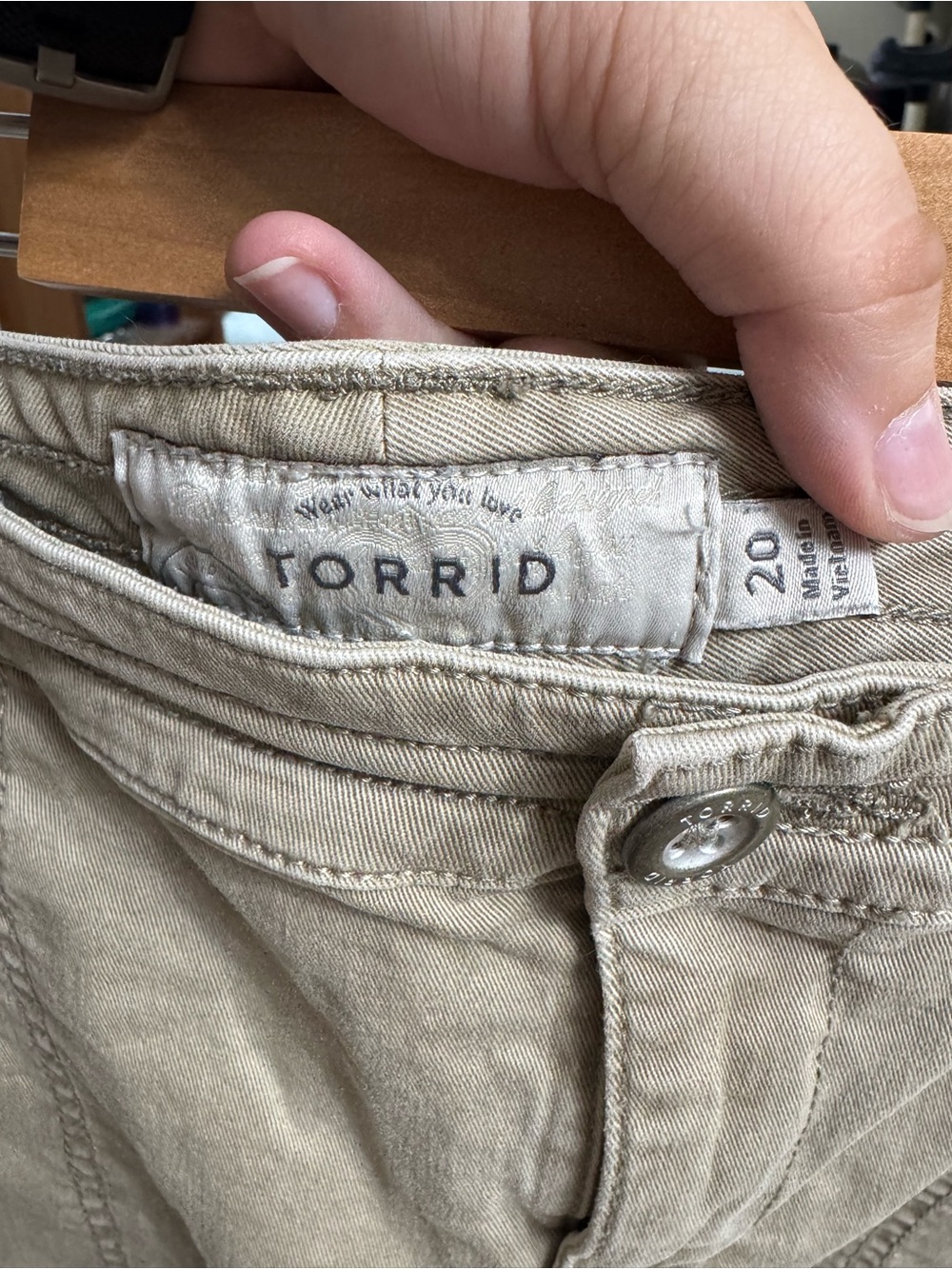 torrid Olive Utility Roll-Cuff Shorts - Picture 2 of 2